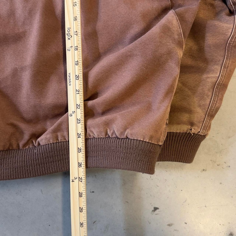 Vintage faded earth tone brown quilt lined Carhartt style work jacket - Picture 5 of 5